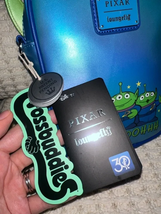 NWT Loungefly Toy Story 30th Anniversary Aliens Crossbuddies Crossbody Bag - Picture 16 of 16